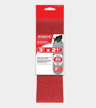SANDING BELT 3"X21"50GRIT 2PC