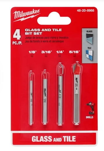 4PC GLASS & TILE BIT SET