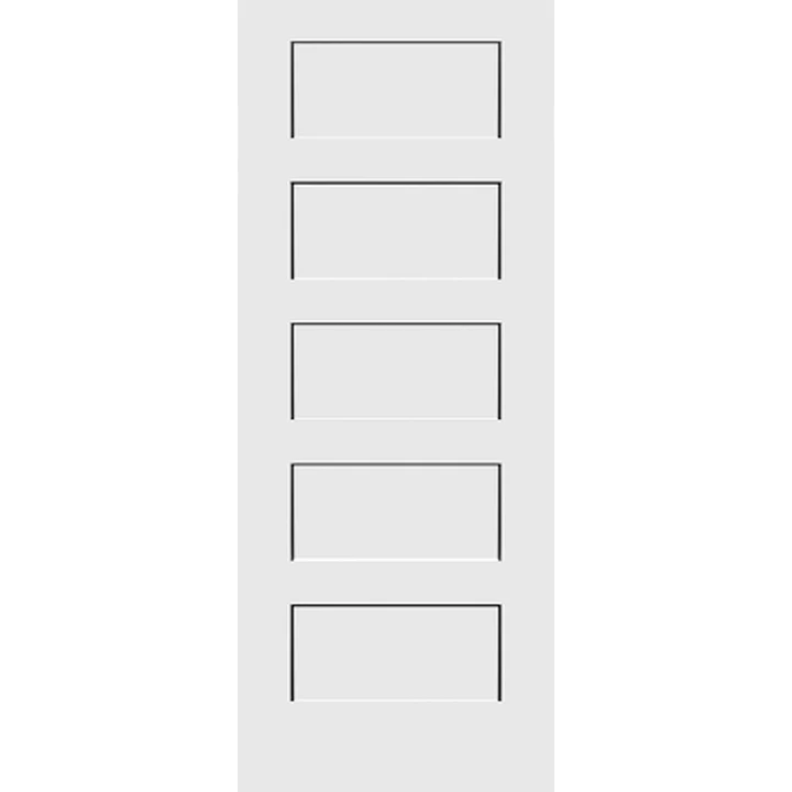 KPT 24-in x 80-in 5-Panel Hollow Core Door Slab