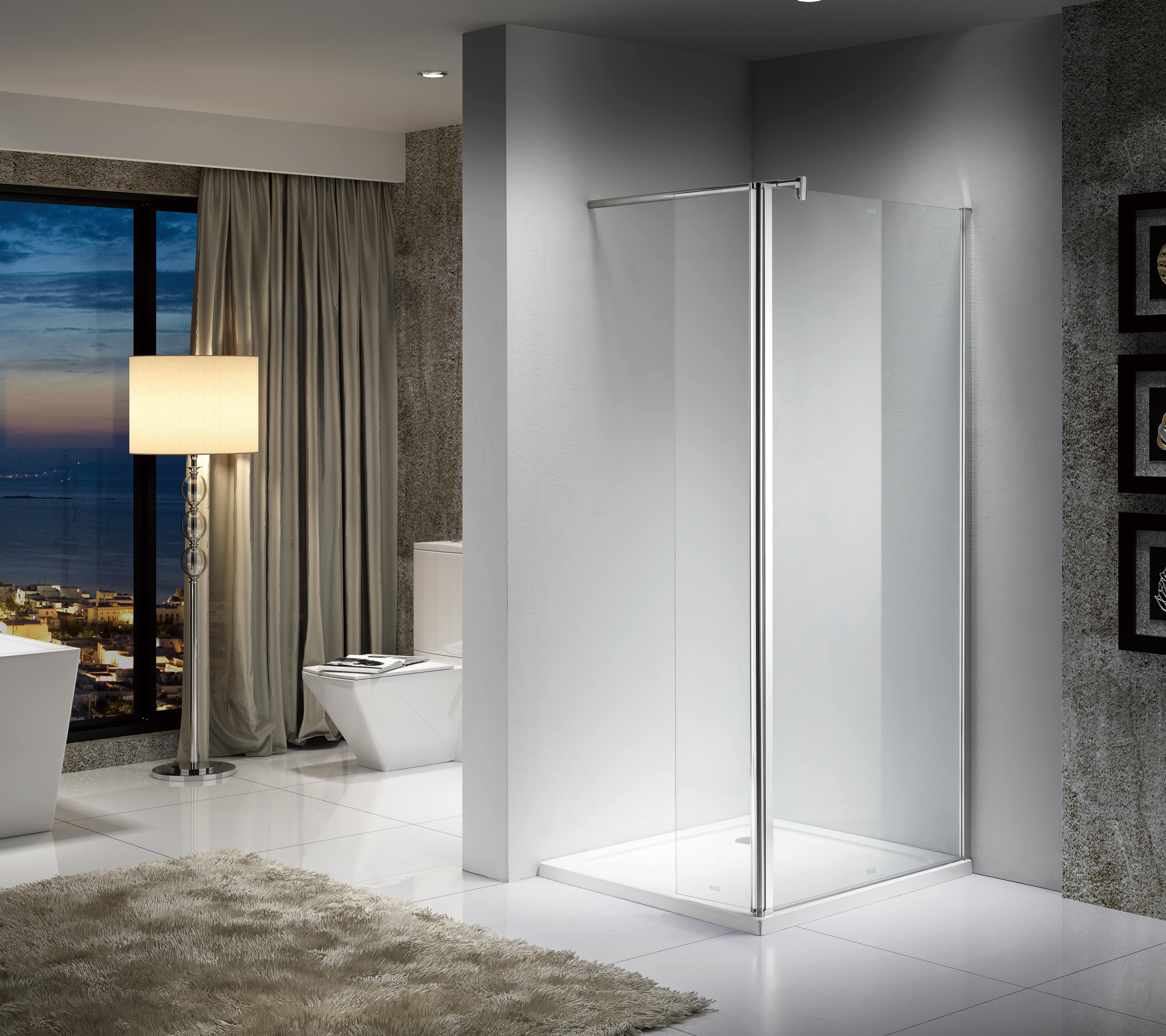 KPT L-Shaped Square Shower Door � 36x12x72"
