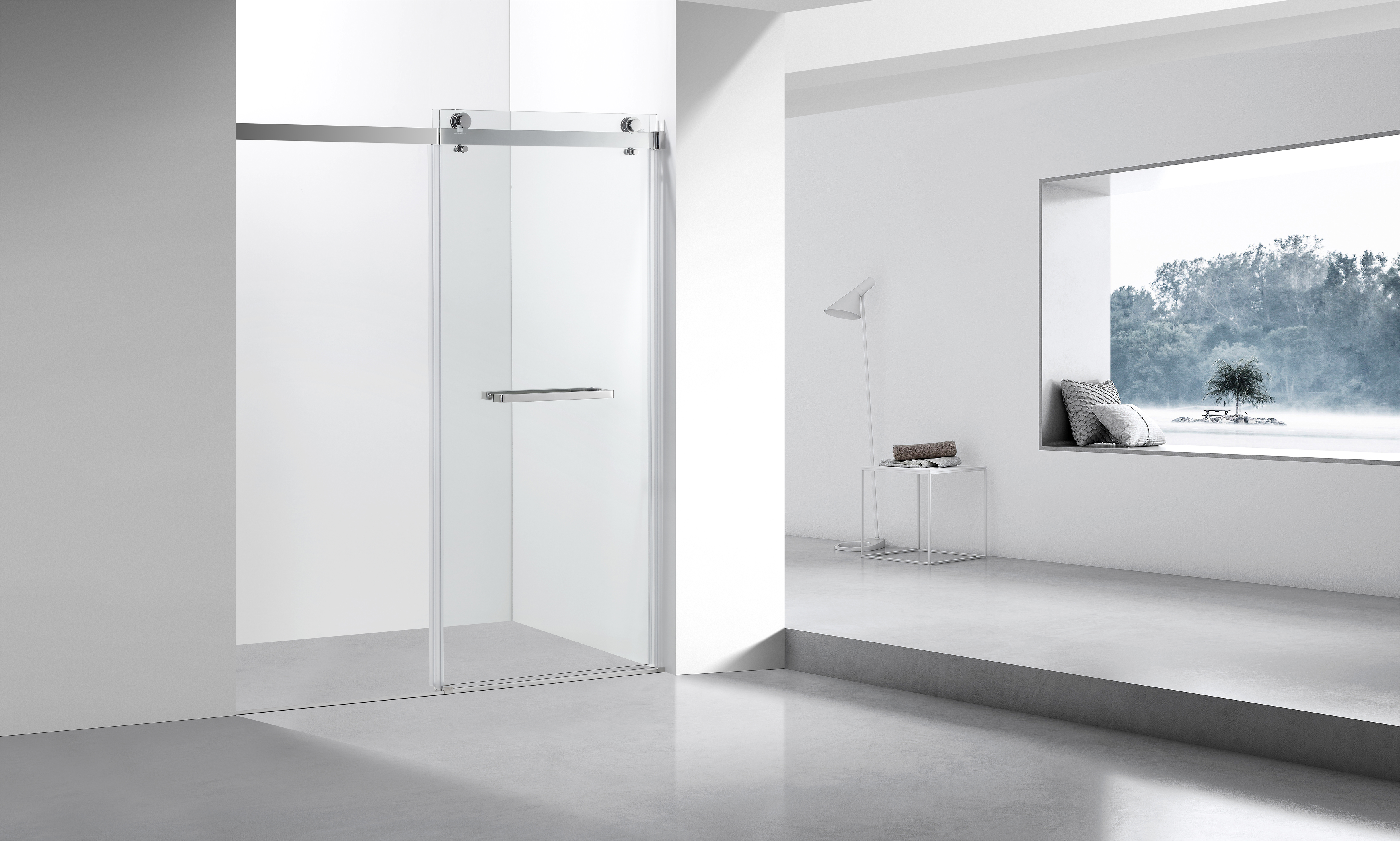KPT Shower Door Frameless � 66x72" Chrome