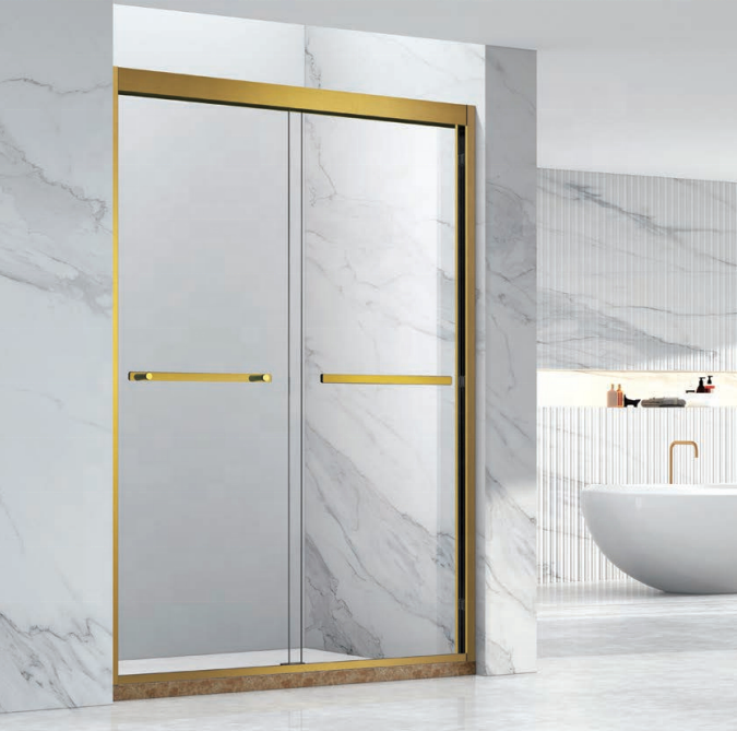 KPT Framed Shower Door � 60x60" Gold