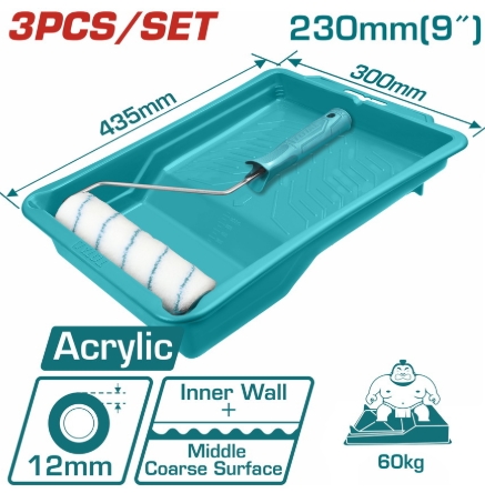 CYLINDER BRUSH 9" 3 IN 1 SET ACR