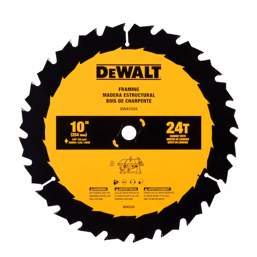 Dewalt Saw Blade � 10" x 5/8" x 24T