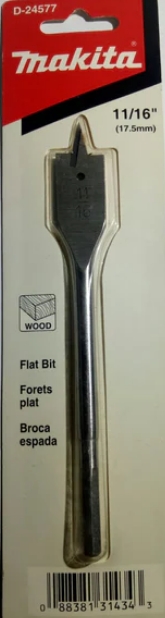 11/16" X 6" SPADE BIT 1/4"