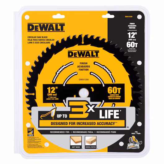Dewalt Saw Blade � 12" x 60T