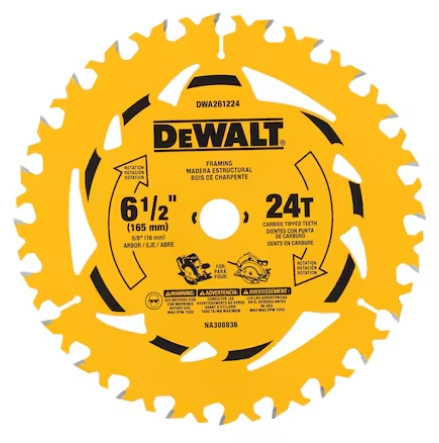 Dewalt Saw Blade � 6-1/2" x 24T