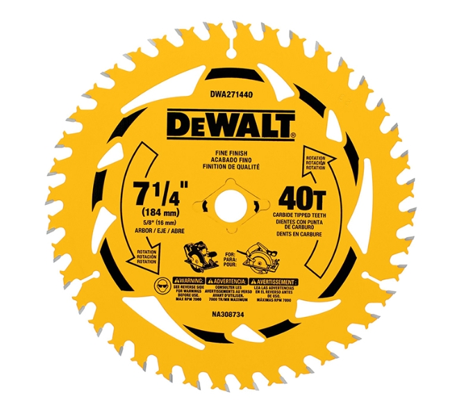 Dewalt Saw Blade � 7-1/4" x 40T