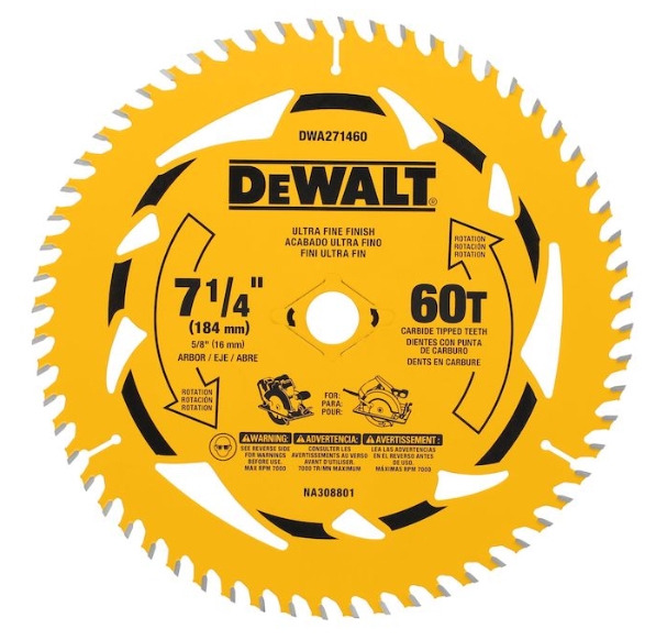 Dewalt Saw Blade � 7-1/4" x 60T