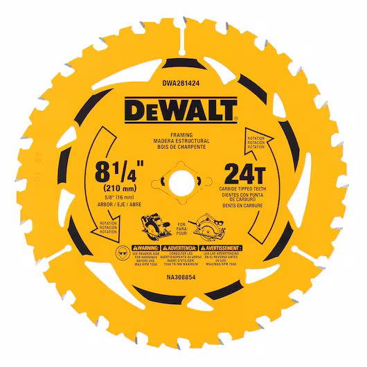 Dewalt Saw Blade � 8-1/4" x 24T