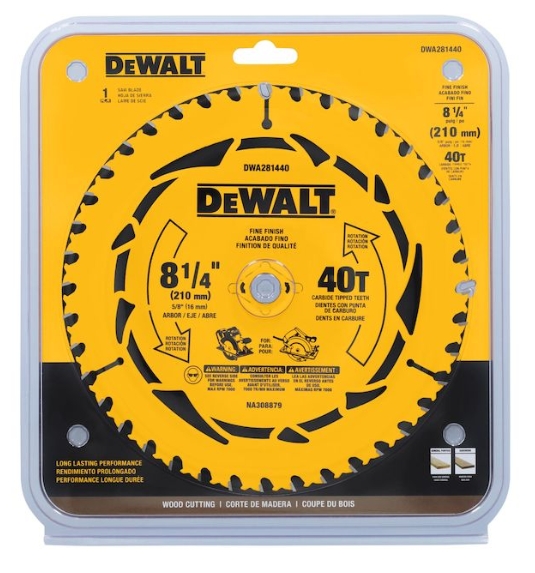 Dewalt Saw Blade � 8-1/4" x 40T