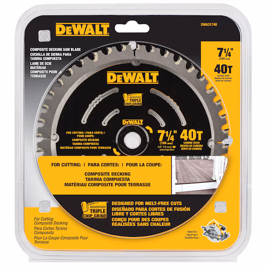 Dewalt Composite Deck Blade � 7-1/4" x 40T