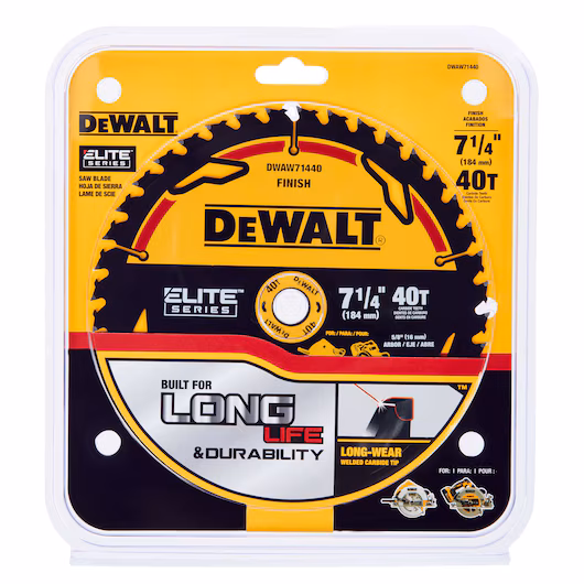 Dewalt Elite Series Saw Blade � 7-1/4" x 40T