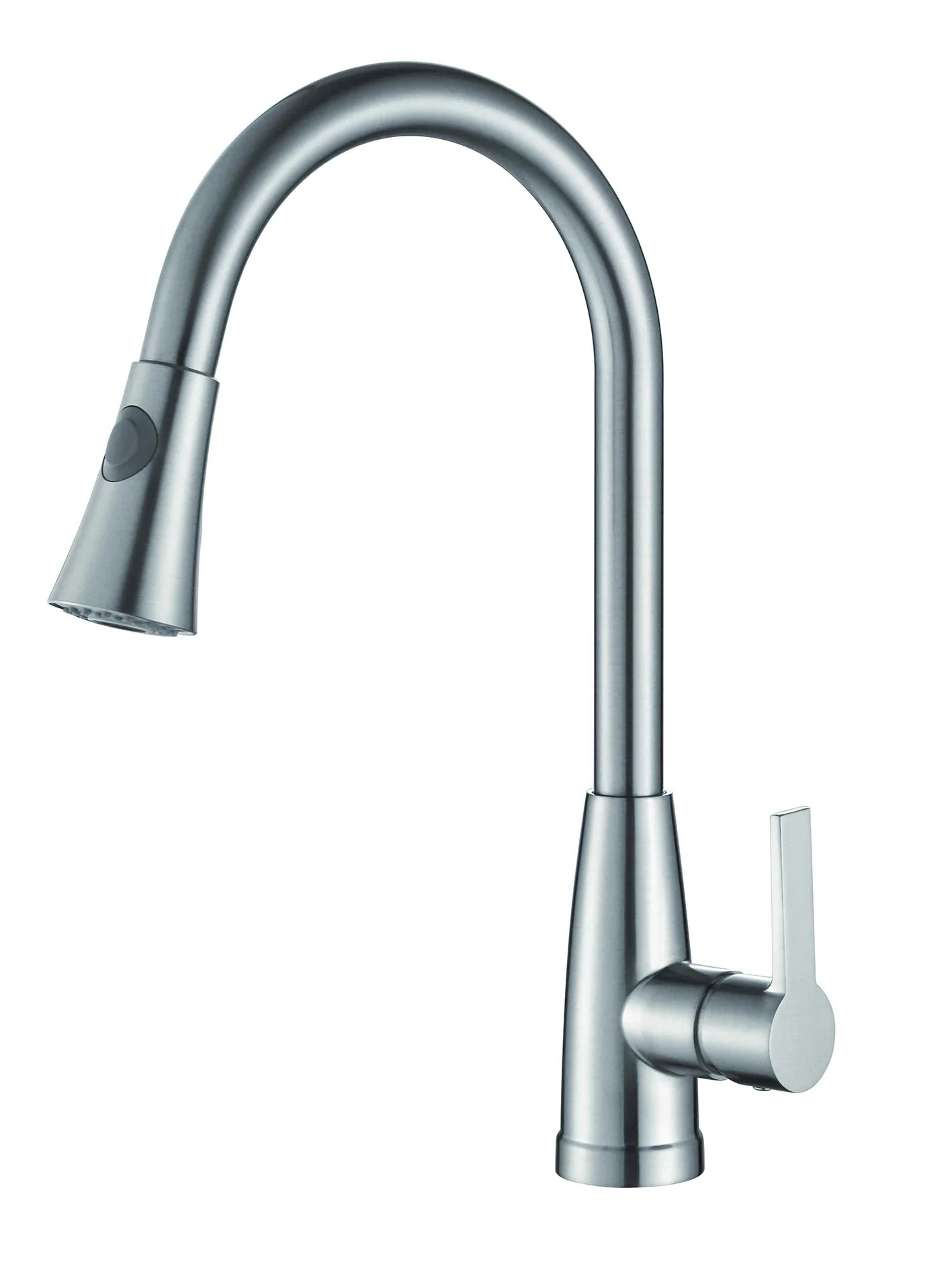 KPT Pull-Down High Arc Kitchen Faucet - Polished Chrome