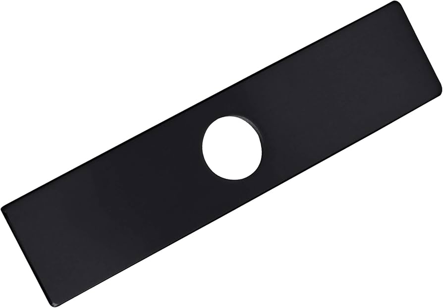 Faucet Plate Square Big - Matt Black