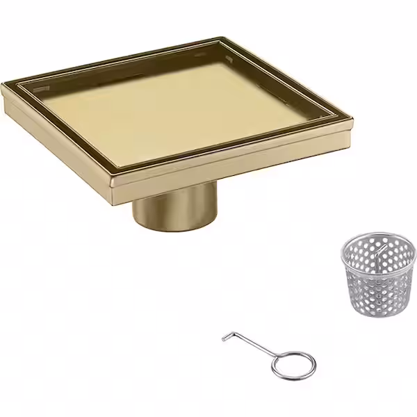 KPT Shower Drain Tile Insert � 5" Gold