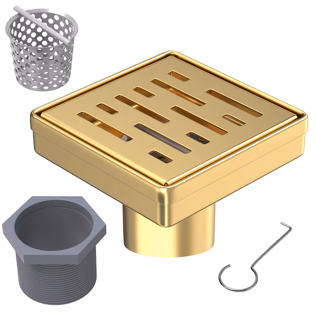 KPT Shower Drain Grid � 5" Gold