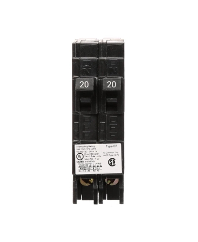 Siemens Push On Tandem Twin Circuit Breaker - 20 A