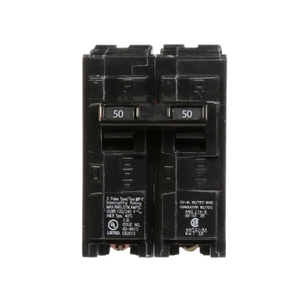 Siemens Push On Double Pole Circuit Breaker - 50 A