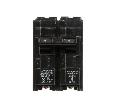 Siemens Push On Double Pole Circuit Breaker - 60 A