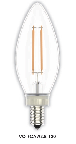 Votatec Candle Filament LED Bulb - 3.8 W, 6000K