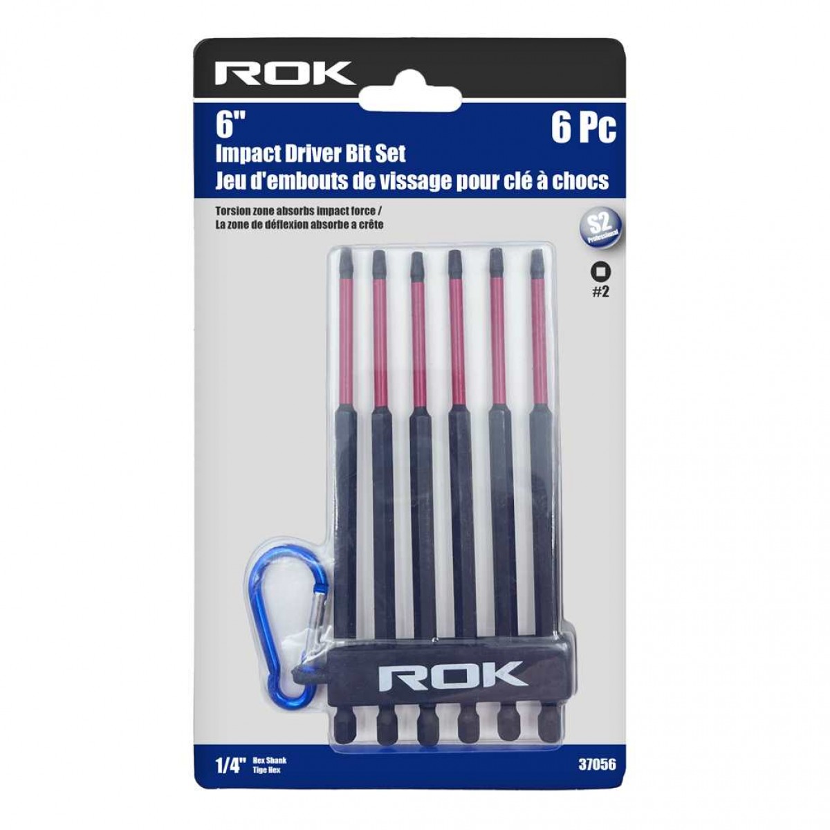 6"DRIVER BIT SET #2 6 PCS