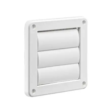 KPT Exhaust Vent with Plastic Net White 6"