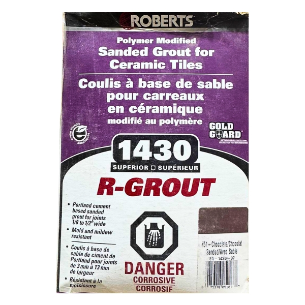 Roberts Sanded Grout Chocolate 7 lbs 