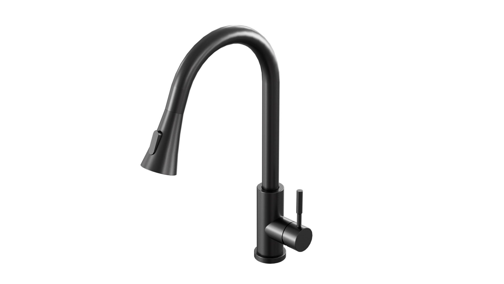 KPT Pull-Down Single-Handle Kitchen Faucet - Matt Black