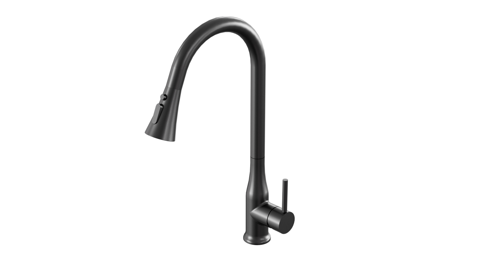 KPT Single-Handle Arc Kitchen Faucet - Matt Black