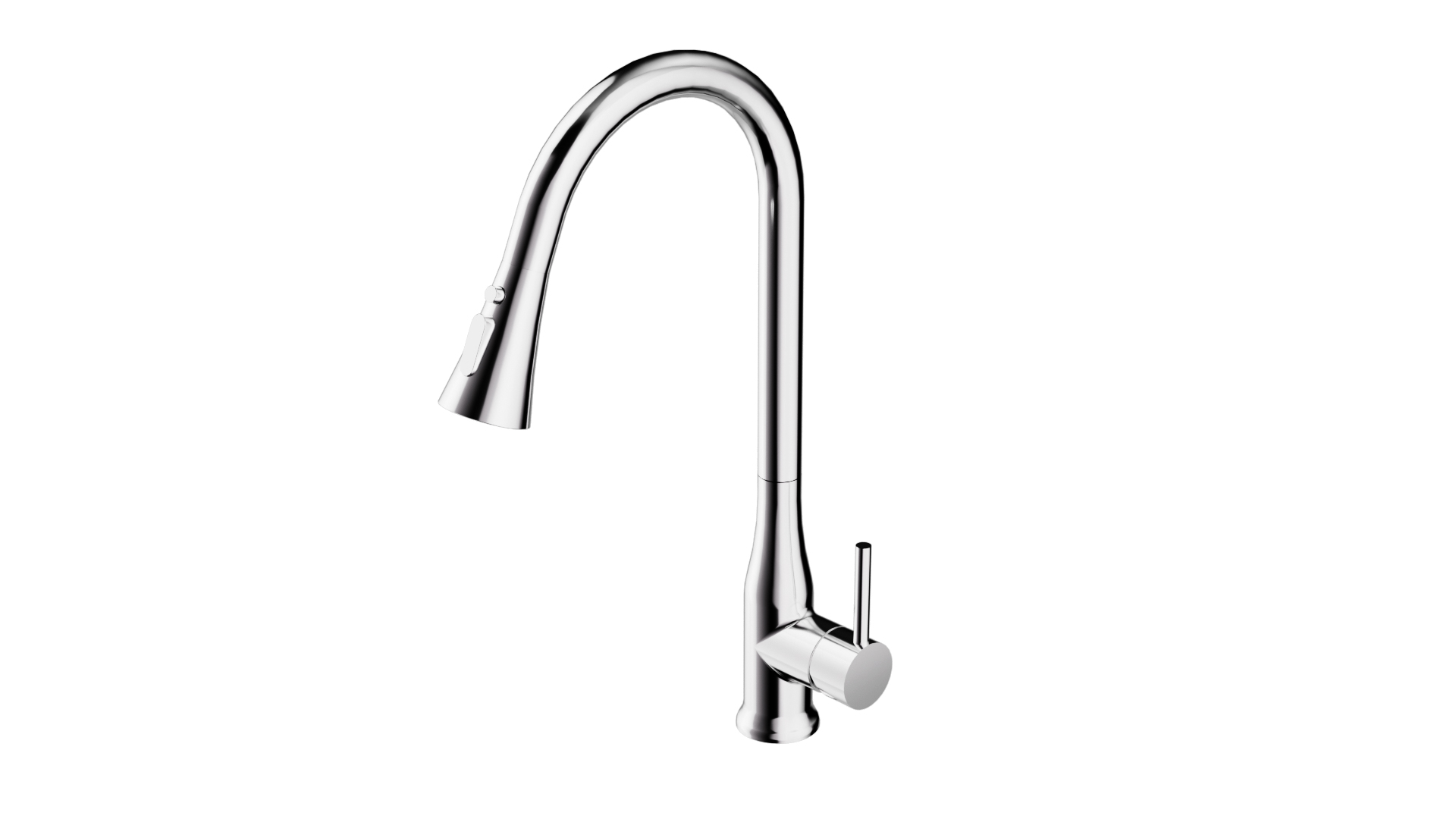 KPT Single-Handle Arc Kitchen Faucet - Polished Chrome