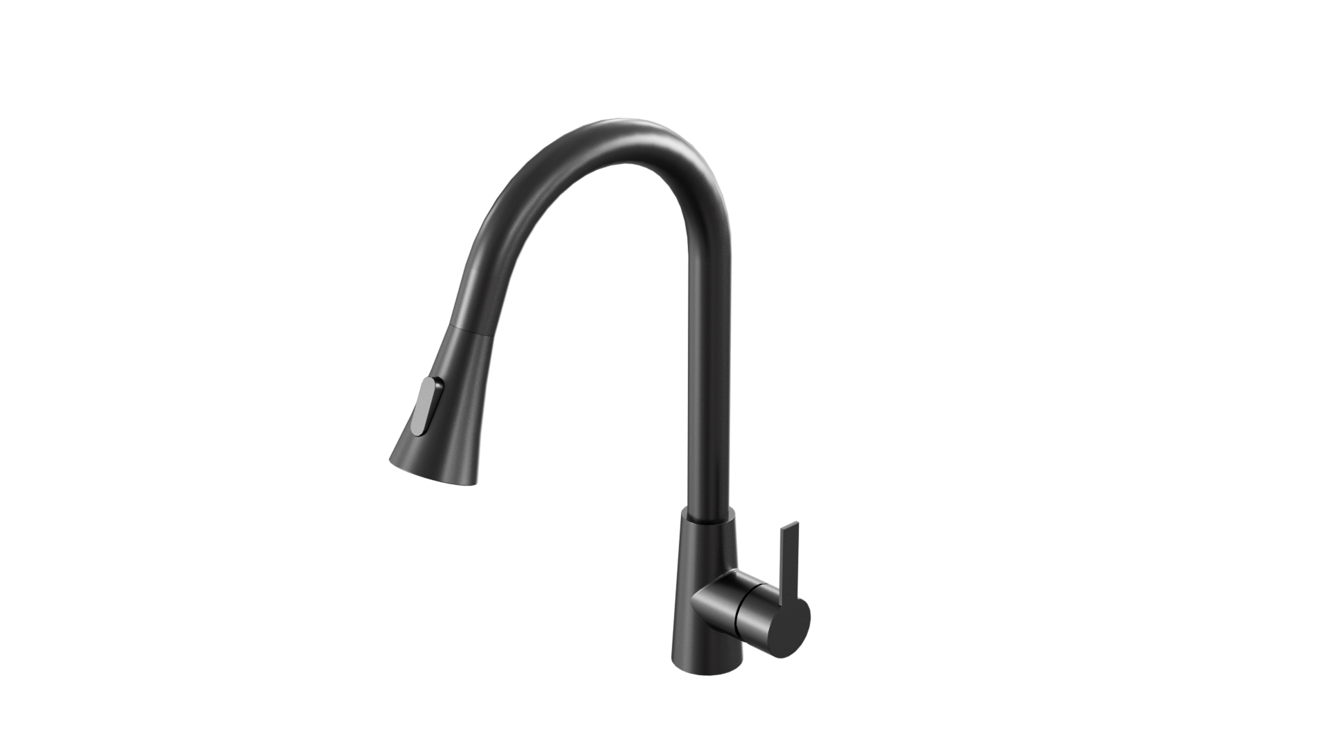 KPT Pull-Down Single-Handle Kitchen Faucet - Matt Black