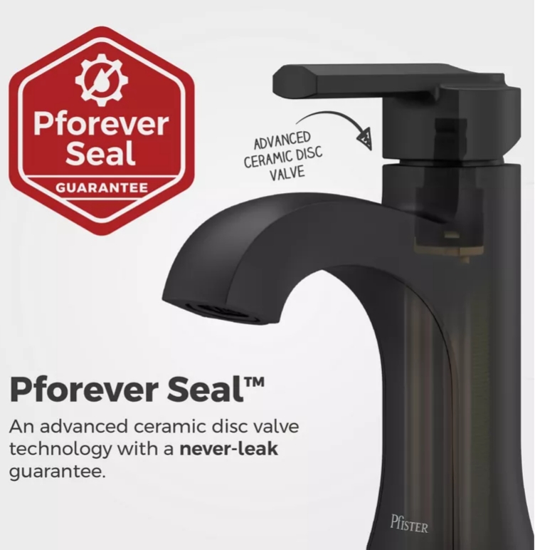 Pfister Vaneri Single-Control Bathroom Faucet � Matt Black