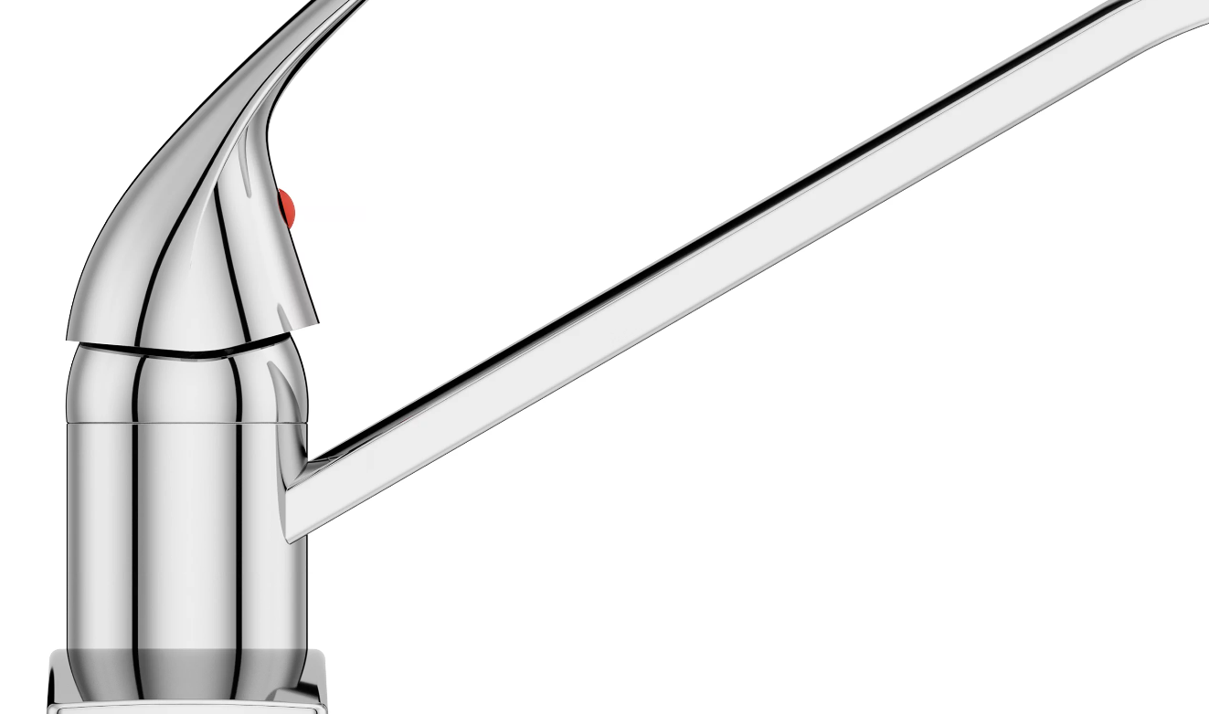 KPT 3-Hole Mid Arc Single Handle - Chrome