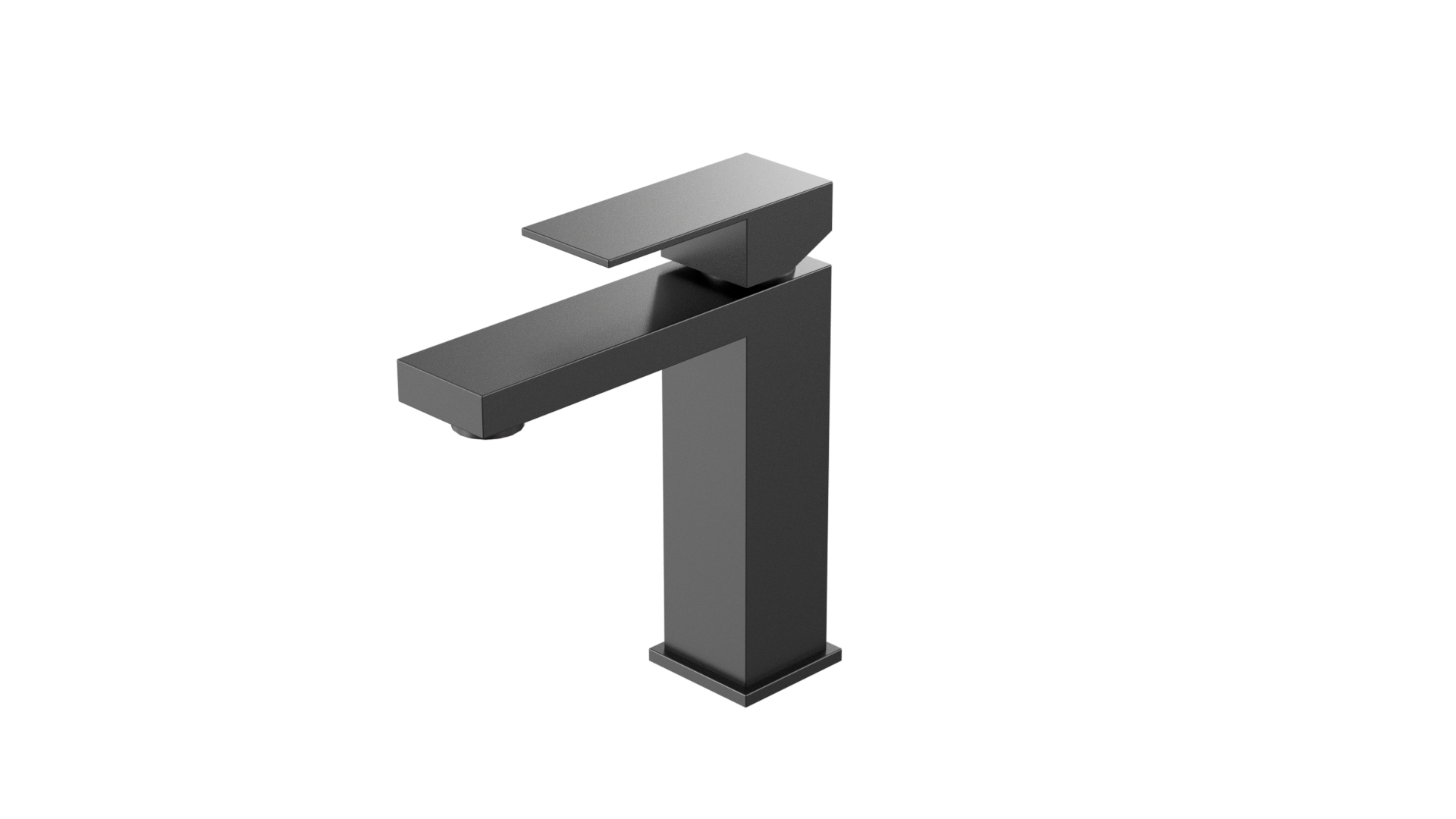 KPT Single Handle Square Vanity Faucet - Matt Black