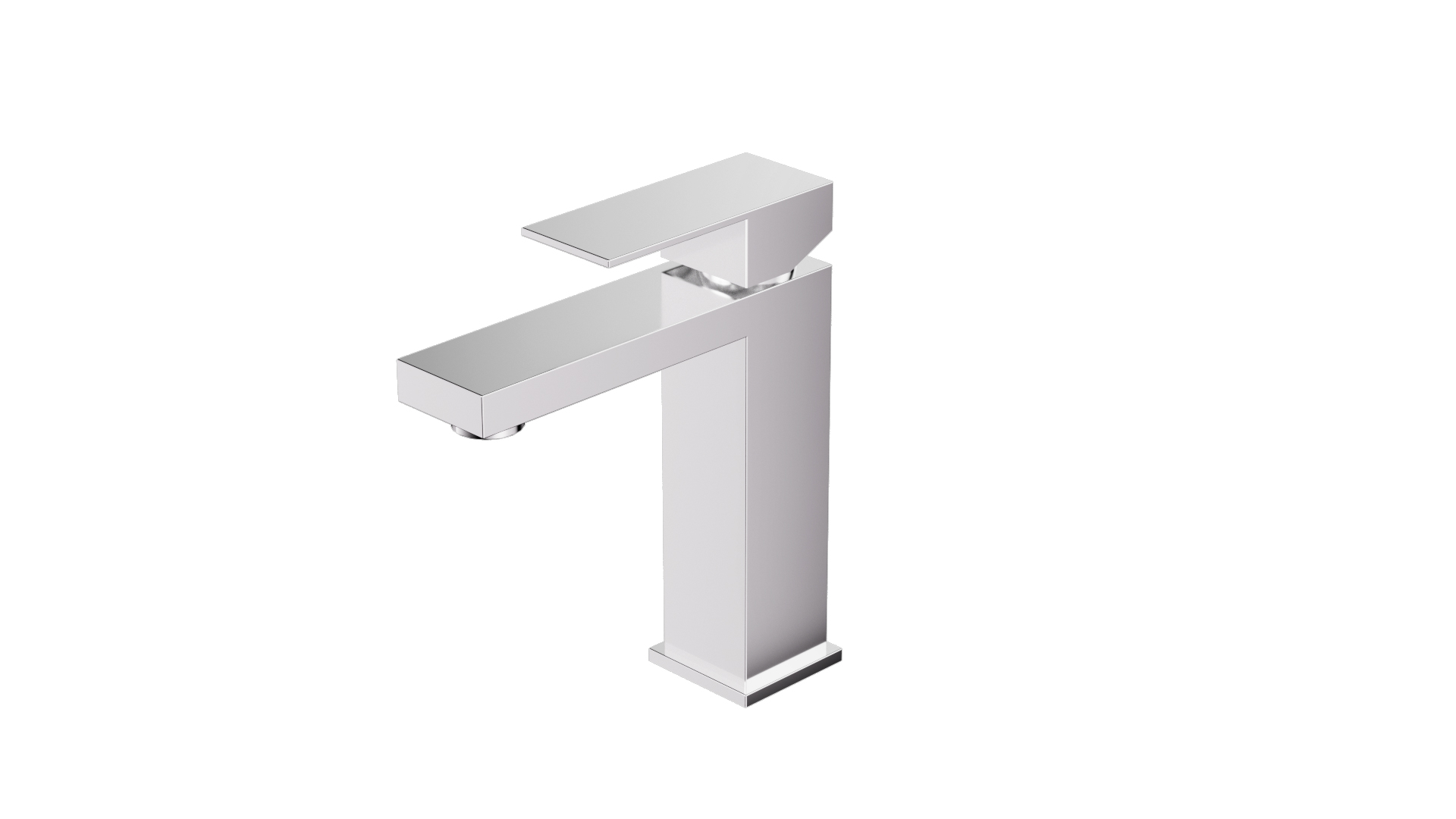 KPT Single Handle Square Vanity Faucet - Chrome