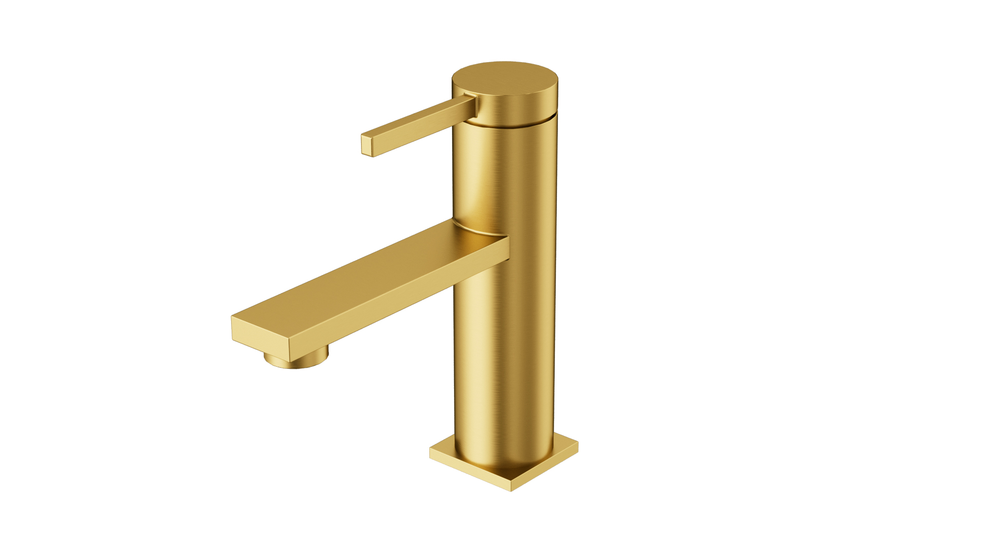 KPT One-handle Swivel Round Vanity Faucet - Brushed Gold
