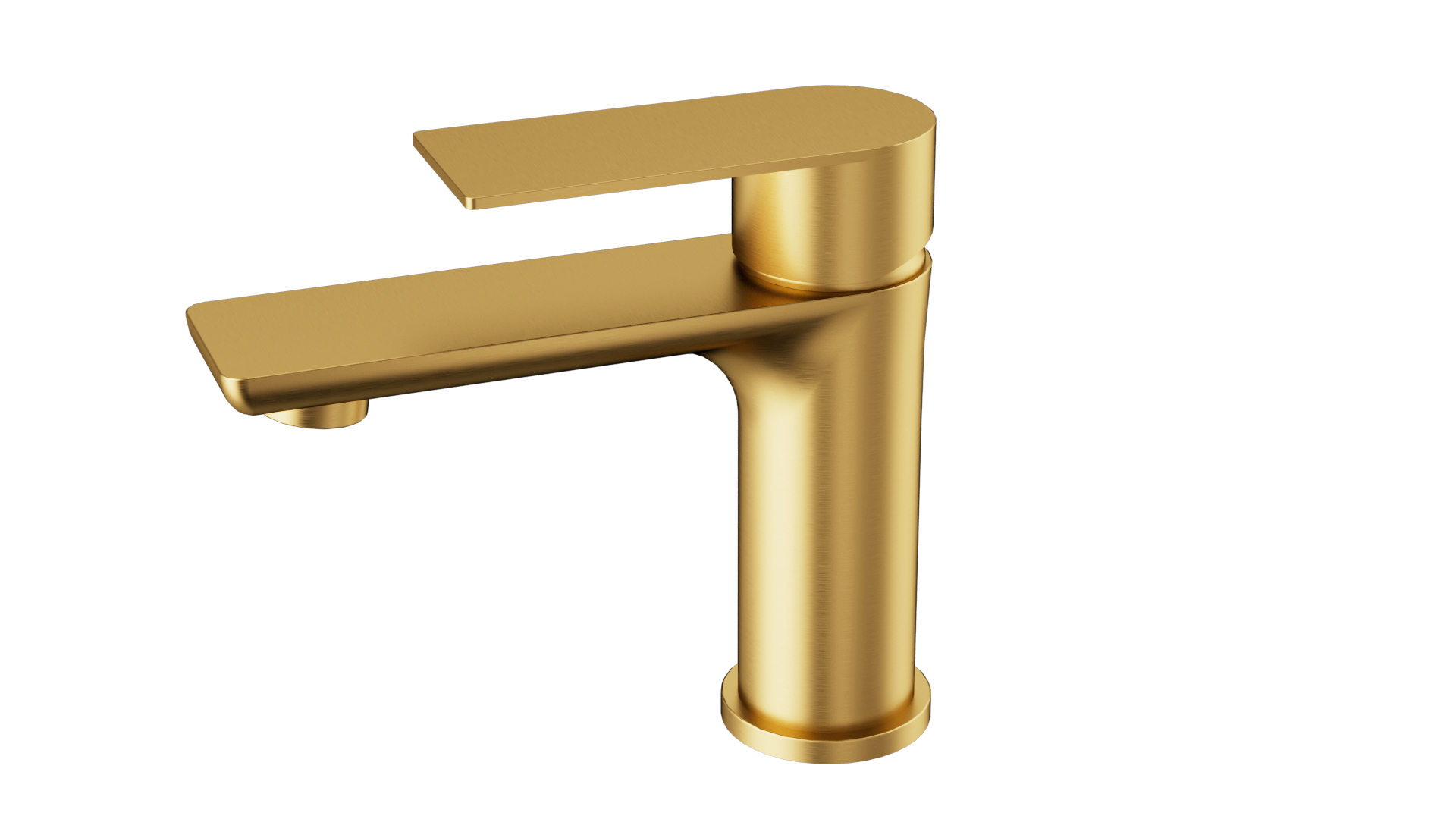 KPT Single Handle Round Vanity Faucet - Brushed Gold