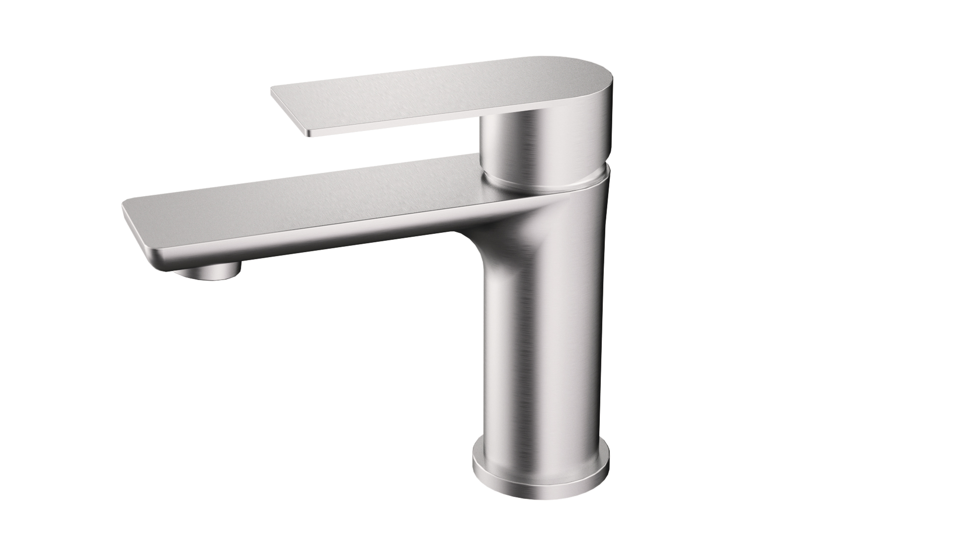 KPT Single Handle Round Vanity Faucet - Brushed Nickel