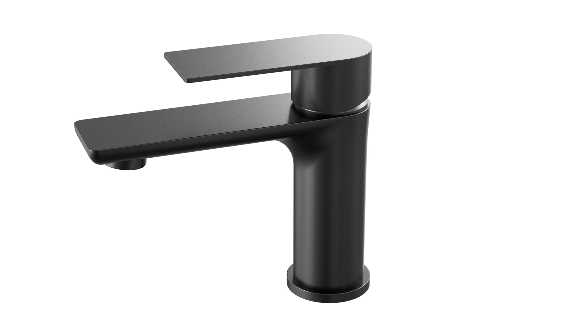 KPT Single Handle Round Vanity Faucet - Matt Black