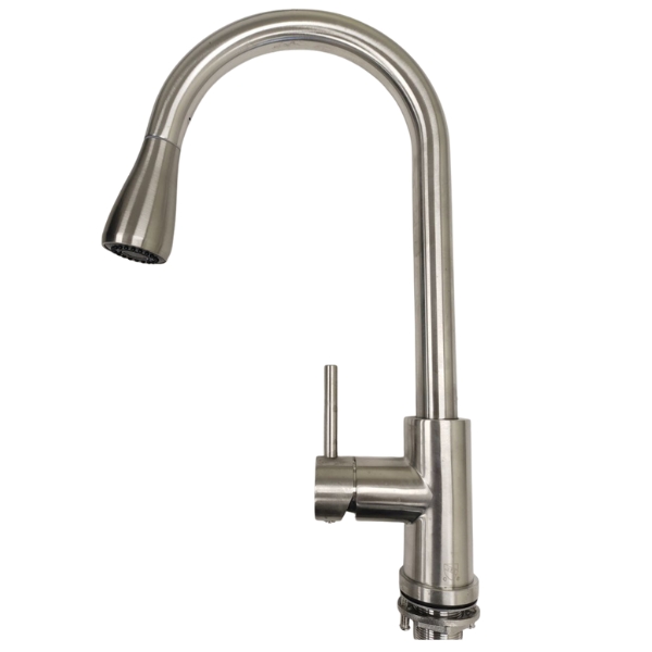 KPT Single-Handle Arc Kitchen Faucet - Polished Chrome