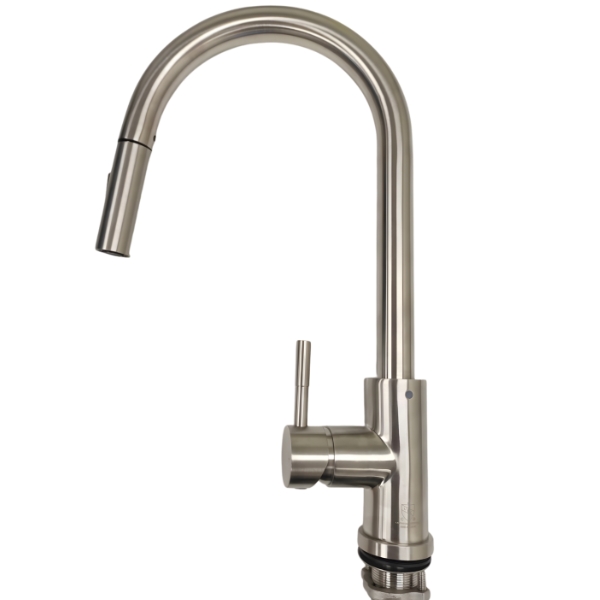 KPT Single-Handle Arc Kitchen Faucet - Polished Chrome
