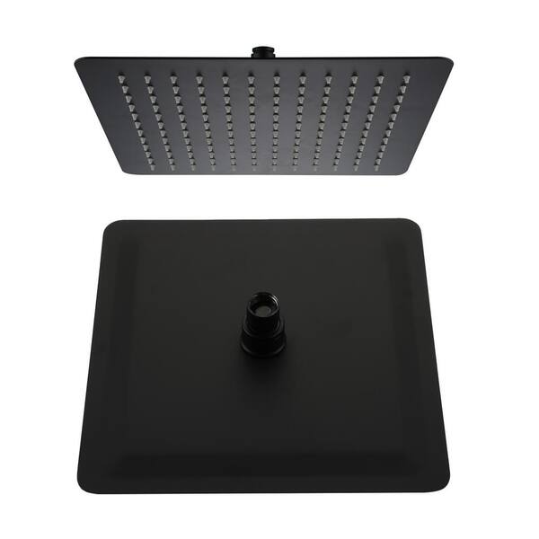 KPT L8 Square Shower Head � Black 12"