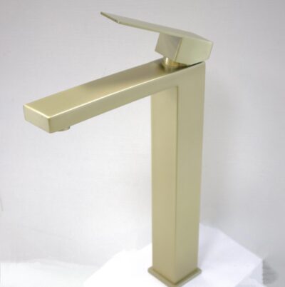 KPT Square Basin Vanity Faucet - Brushed Gold