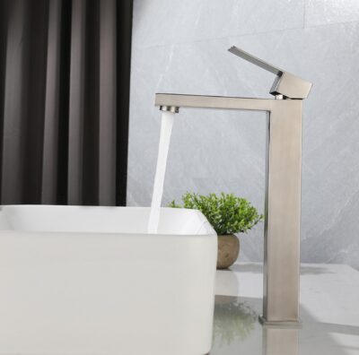 KPT Square Basin Vanity Faucet - Brushed Nickel