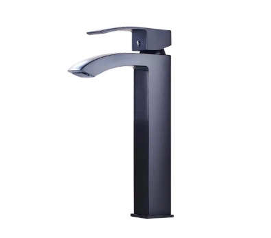 KPT Single Hole Vessel Vanity Faucet - Matt Black
