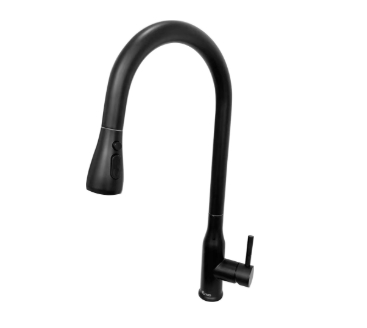 KPT Pull-Down Single-Handle Kitchen Faucet - Matt Black