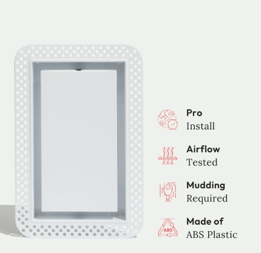 Drywall Vent Flush FT � 4" x 10", White 