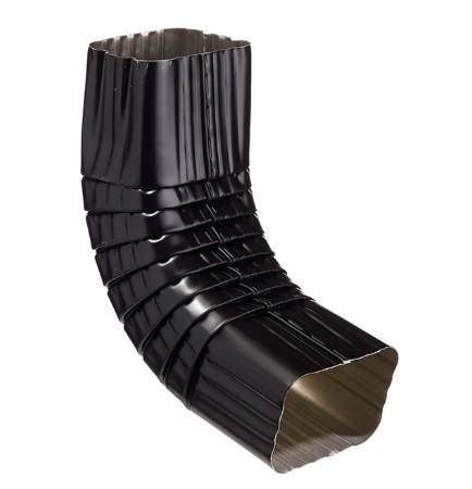 3"X3" ALU BLACK SQUARE ELBOW