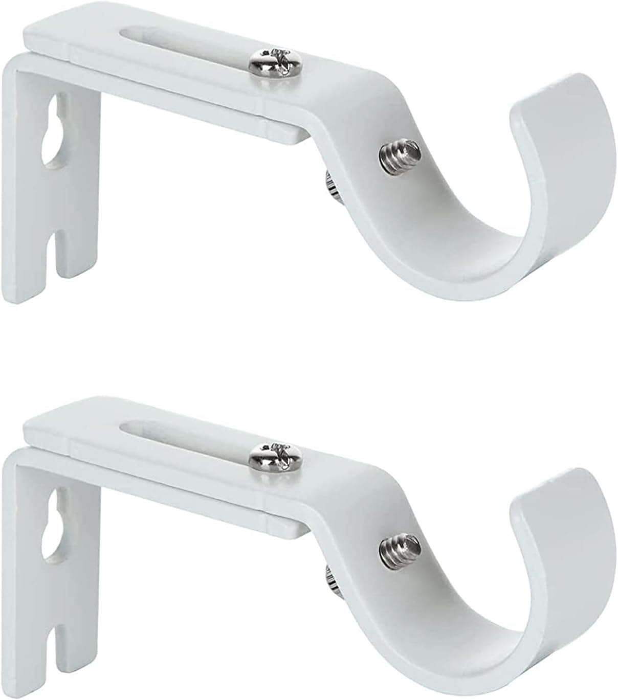 CURTAIN ROD BRACKET WHITE 2 PC